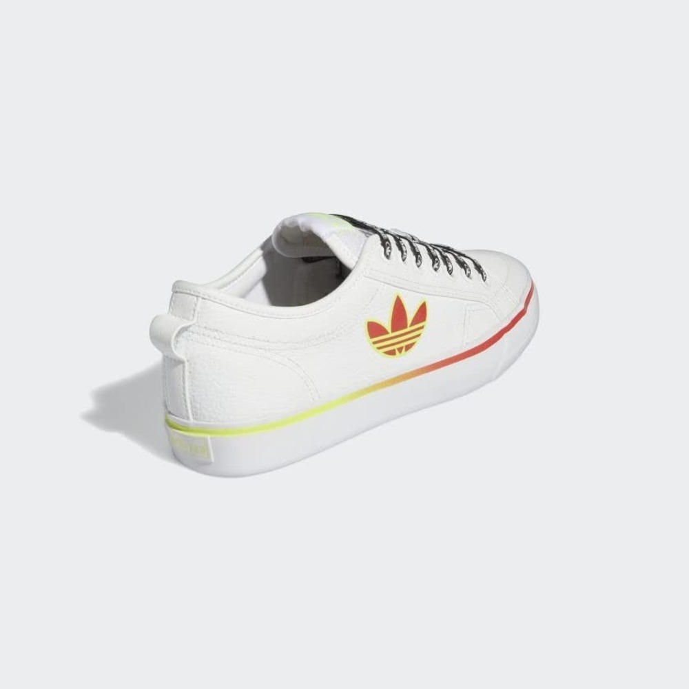 Men's adidas Nizza Trefoil Shoes, White Vivid Red, GX1465, Size 10 - Picture 4 of 8